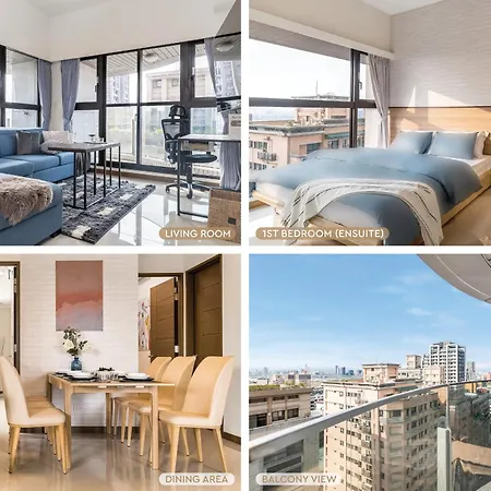 High Floor New Bldg 4B2Bldk Ximending, Stunning Views • 高層新樓 4房2衛 西門町 美景アパートメント